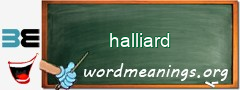 WordMeaning blackboard for halliard